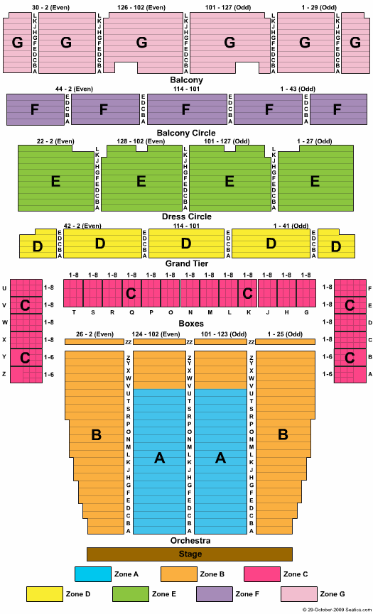 War Memorial Opera House The Nutcracker Zone Seating Chart